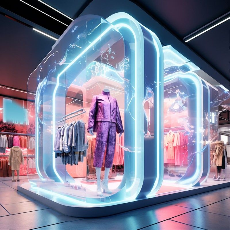 Compact Fashion Boutique Interior Lighting - DesignMaster Dubai