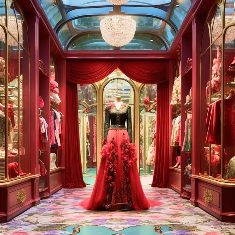 Fashion Boutique Entry zone Interior Design - DesignMaster Fit Out Company in Dubai