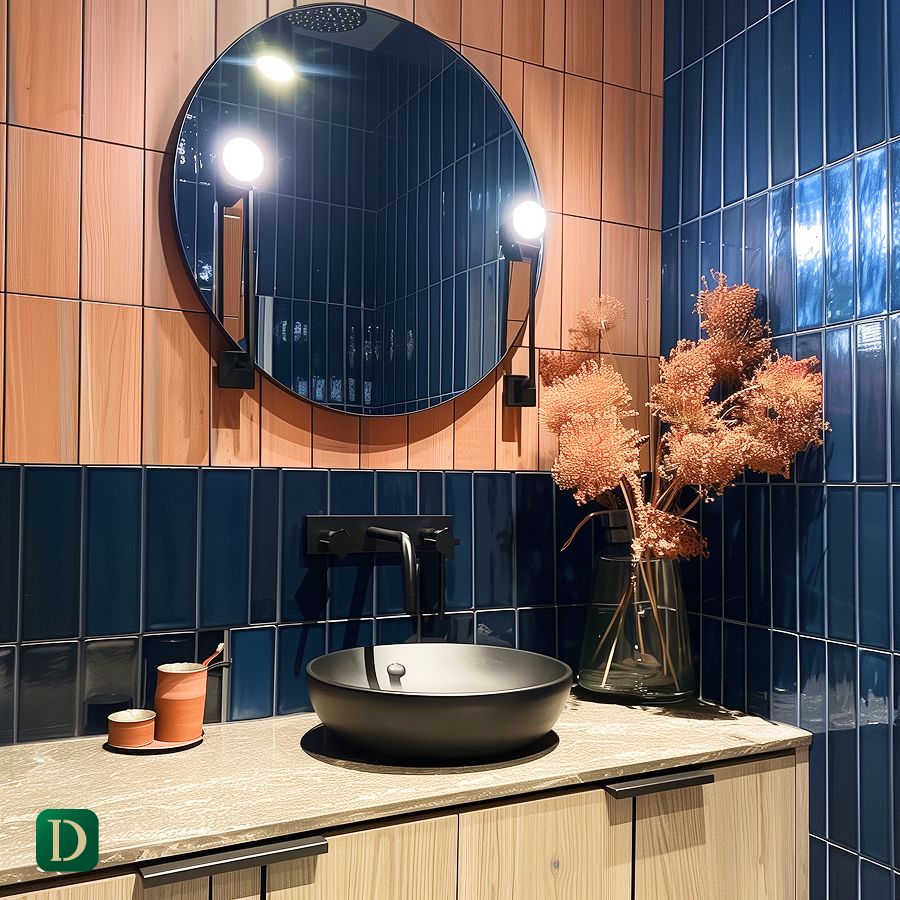 Materials and Finishes for a luxury Villa Powder Room Designs and Ideas- DesignMaster Dubai