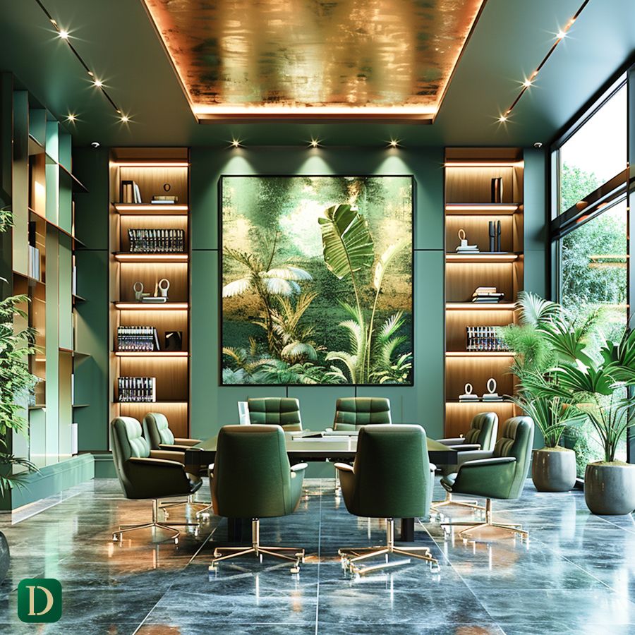 Natural and Biophilic Elements in Minimalistic Dubai Office Interior Design - DesignMaster
