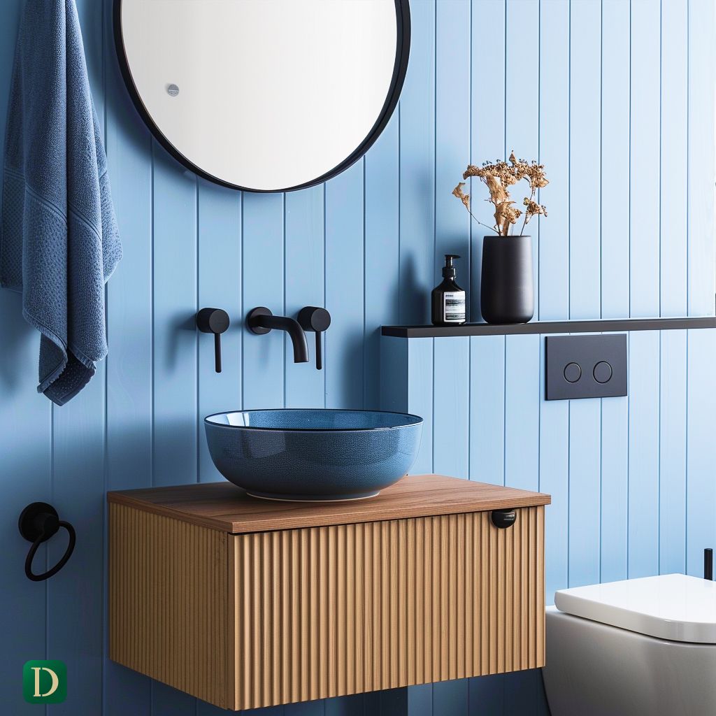 Villa Powder Room Designs and Idea Accents - DesignMaster Interior Design Company Dubai