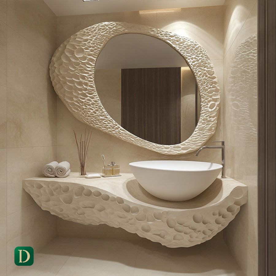 Wall Treatment for Luxury Villa Powder Room - DesignMaster Dubai (3)