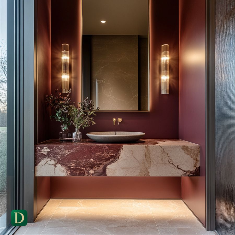 Wall Treatment for Luxury Villa Powder Room - DesignMaster Dubai (3)