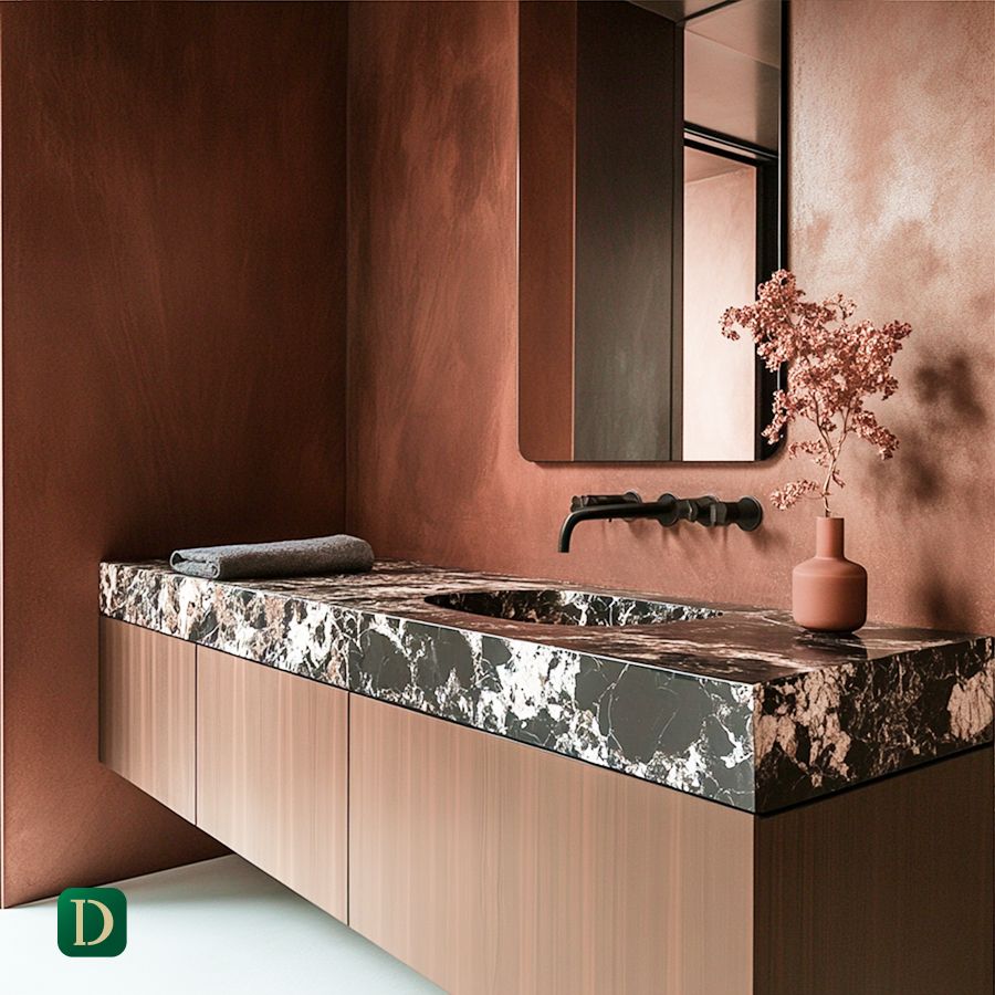 Wall Treatment for Luxury Villa Powder Room - DesignMaster Dubai (3)