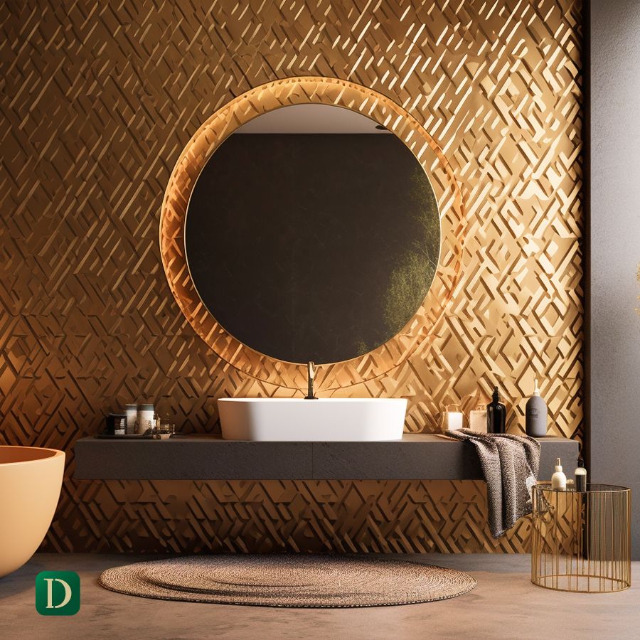 Wall Treatment for Luxury Villa Powder Room - DesignMaster Dubai (3)