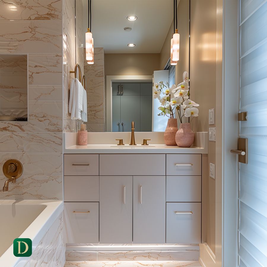 Wall Treatment for Luxury Villa Powder Room - DesignMaster Dubai (3)
